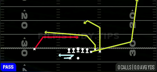 MTN HB Shovel — Pass play diagram