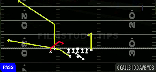 PA Spot — Pass play diagram