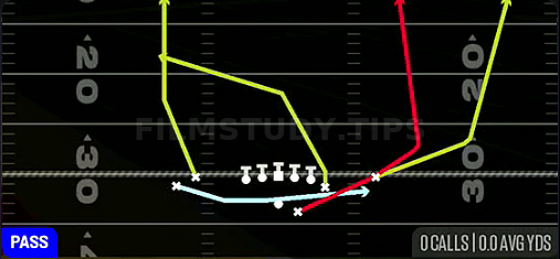 Fake Jet HB Seam — Pass play diagram