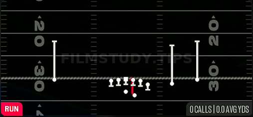 HB Draw — Run play diagram