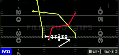 PA Drag Wheel — Pass play diagram