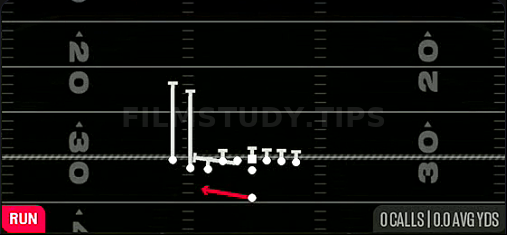 HB Toss LT — Run play diagram