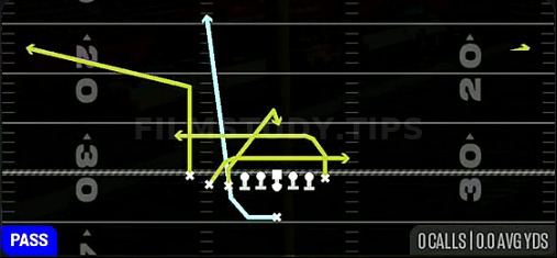 MTN Mesh HB Rail — Pass play diagram