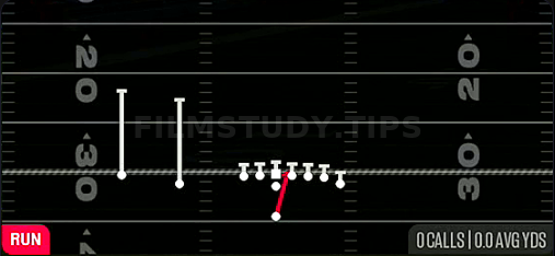 HB Dive — Run play diagram