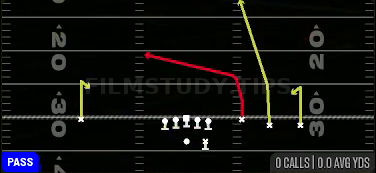 66 — Pass play diagram