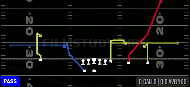 Slot Fade — Pass play diagram