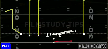 HB Slip Screen — Pass play diagram