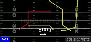 PA WR In — Pass play diagram