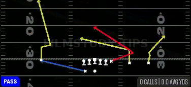 Y Trail — Pass play diagram