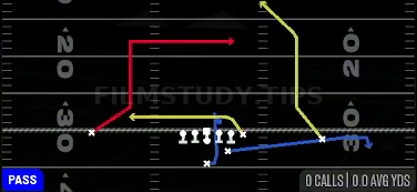 PA WR In — Pass play diagram