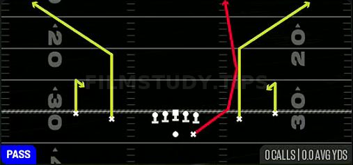 Smash HB Seam — Pass play diagram