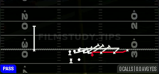 WR Mid Screen — Pass play diagram