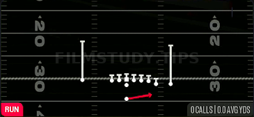 HB Zone Toss — Run play diagram