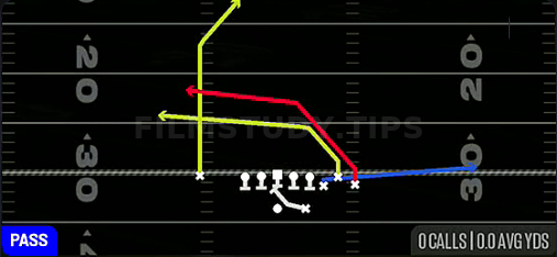 PA Cross — Pass play diagram