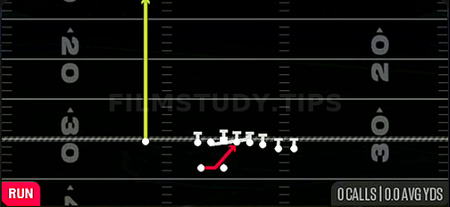 HB Base — Run play diagram