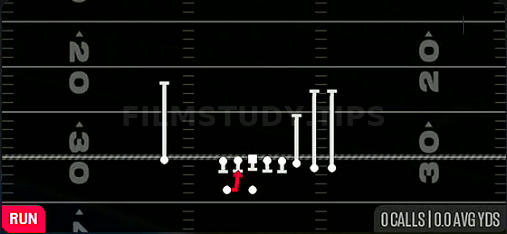 HB Draw — Run play diagram