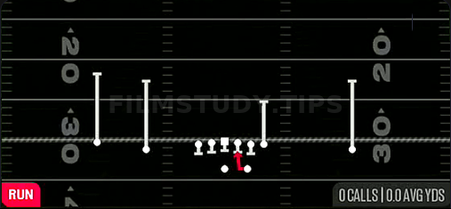 HB Mid Draw — Run play diagram
