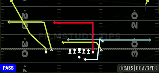 MTN Shuffle Drive Choice — Pass play diagram