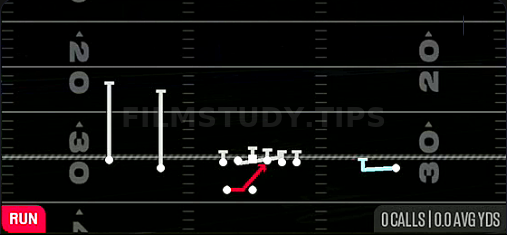 HB Base — Run play diagram
