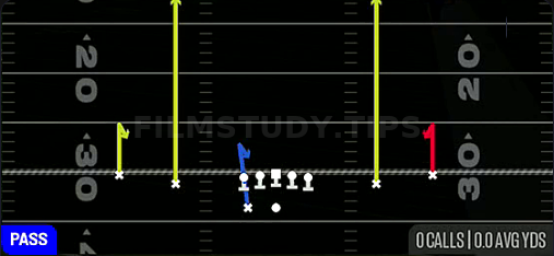 Hitch Seam — Pass play diagram