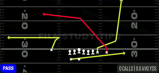 PA Cross — Pass play diagram