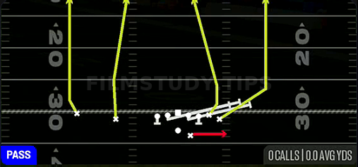HB Slip Screen — Pass play diagram