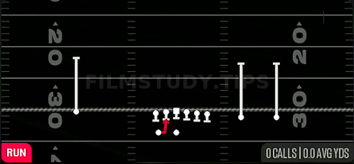 HB Mid Draw — Run play diagram