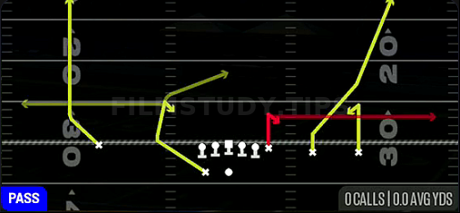 Shock H Option — Pass play diagram