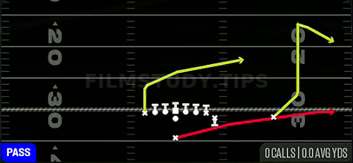 PA Sprint HB Flat — Pass play diagram