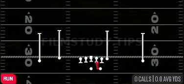 HB Mid Draw — Run play diagram