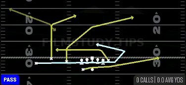 MTN Trail HB Sneak — Pass play diagram
