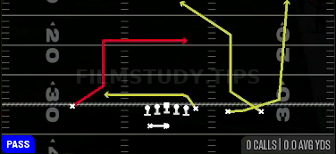 PA WR In — Pass play diagram