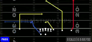 Slot 2 Buc — Pass play diagram