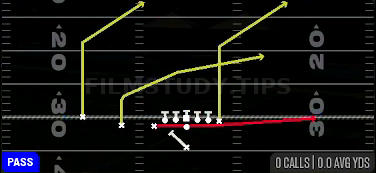 PA Boot Slide — Pass play diagram