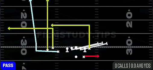 HB Slip Screen — Pass play diagram