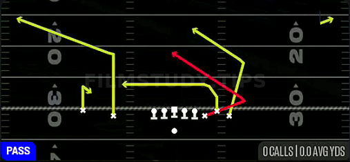 Trail — Pass play diagram