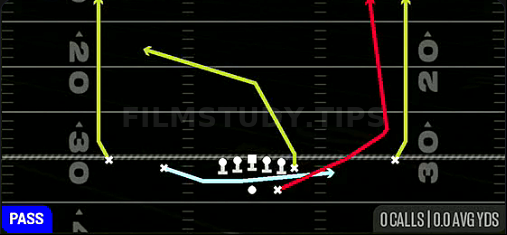 Fake Jet HB Seam — Pass play diagram