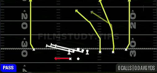 HB Slip Screen — Pass play diagram