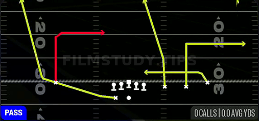 WR Diag — Pass play diagram