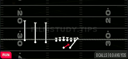 QB Zone — Run play diagram