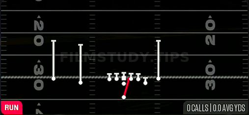 HB Dive — Run play diagram