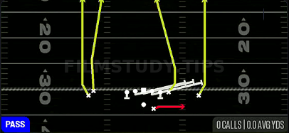 HB Slip Screen — Pass play diagram