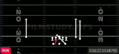 HB Draw — Run play diagram