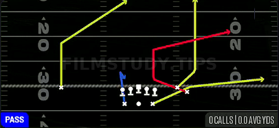 WR Corner — Pass play diagram