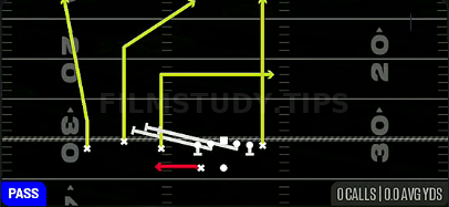 HB Slip Screen — Pass play diagram