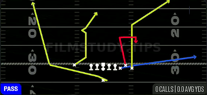 PA Counter HB Leak — Pass play diagram