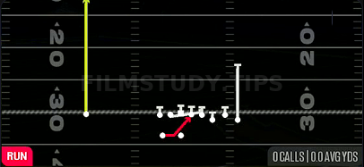 HB Base — Run play diagram