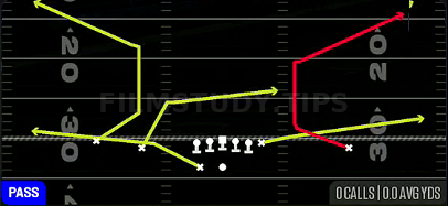 Corner Strike — Pass play diagram