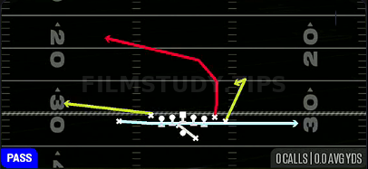 MTN Jet PA Cross — Pass play diagram