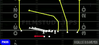 HB Slip Screen — Pass play diagram